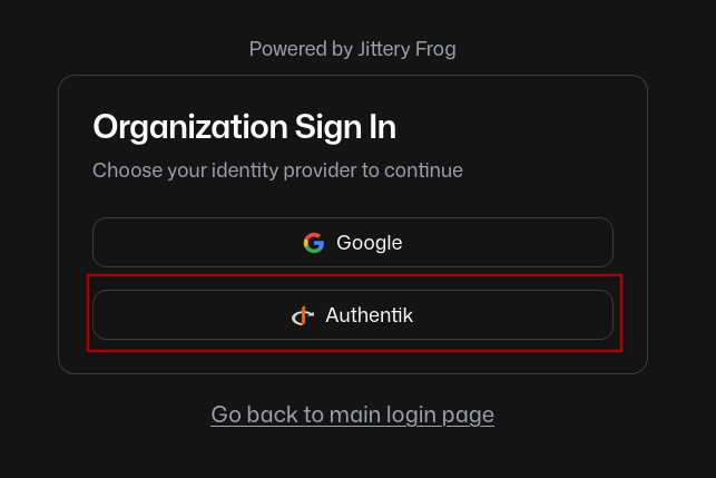 Org. Sign In